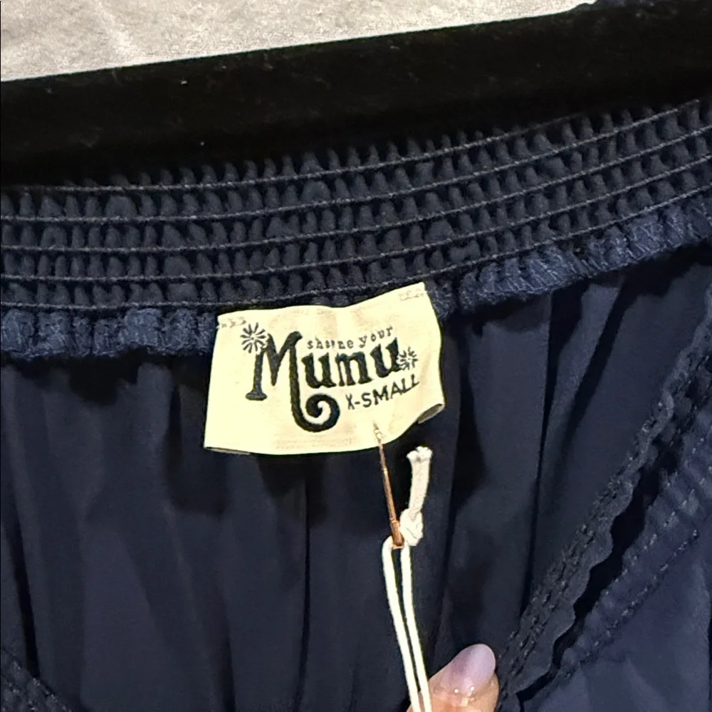 Show Me Your MuMu Off-Shoulder Blue Maxi Dress - Picture 2 of 10